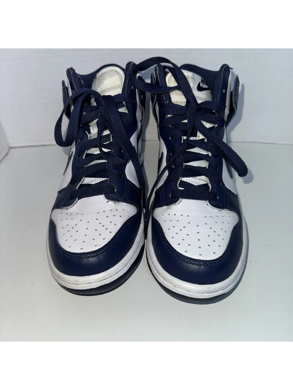 Nike Dunk High GS White Midnight Navy DB2179-104 Size 5Y Women’s 6.5 With Box